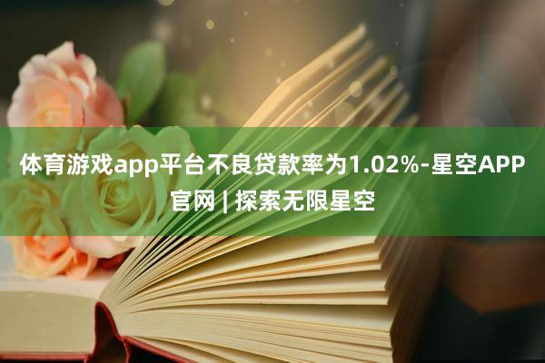 体育游戏app平台不良贷款率为1.02%-星空APP官网 | 探索无限星空