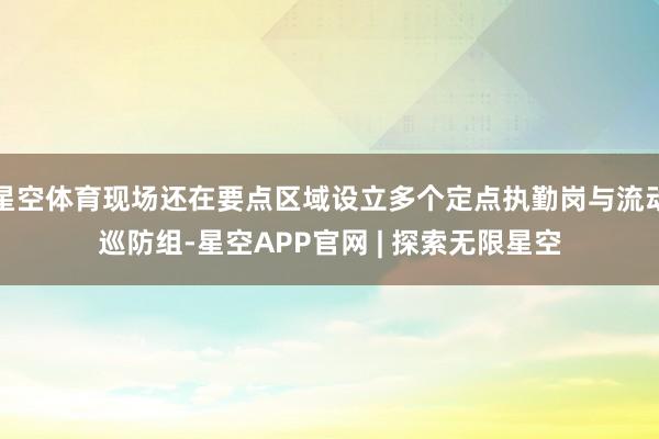 星空体育现场还在要点区域设立多个定点执勤岗与流动巡防组-星空APP官网 | 探索无限星空