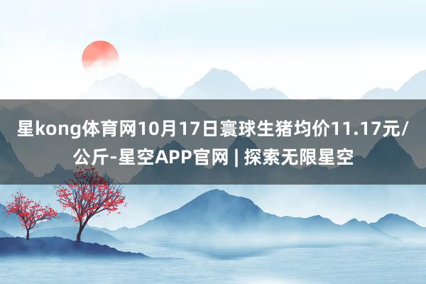 星kong体育网10月17日寰球生猪均价11.17元/公斤-星空APP官网 | 探索无限星空